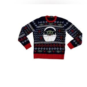 Star Wars Geeknet The Mandalorian Child Baby Yoda Ugly Holiday Unisex size L